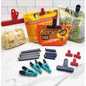 NWT Mainstays 19-Piece Bag Clip Set, Multi-Color